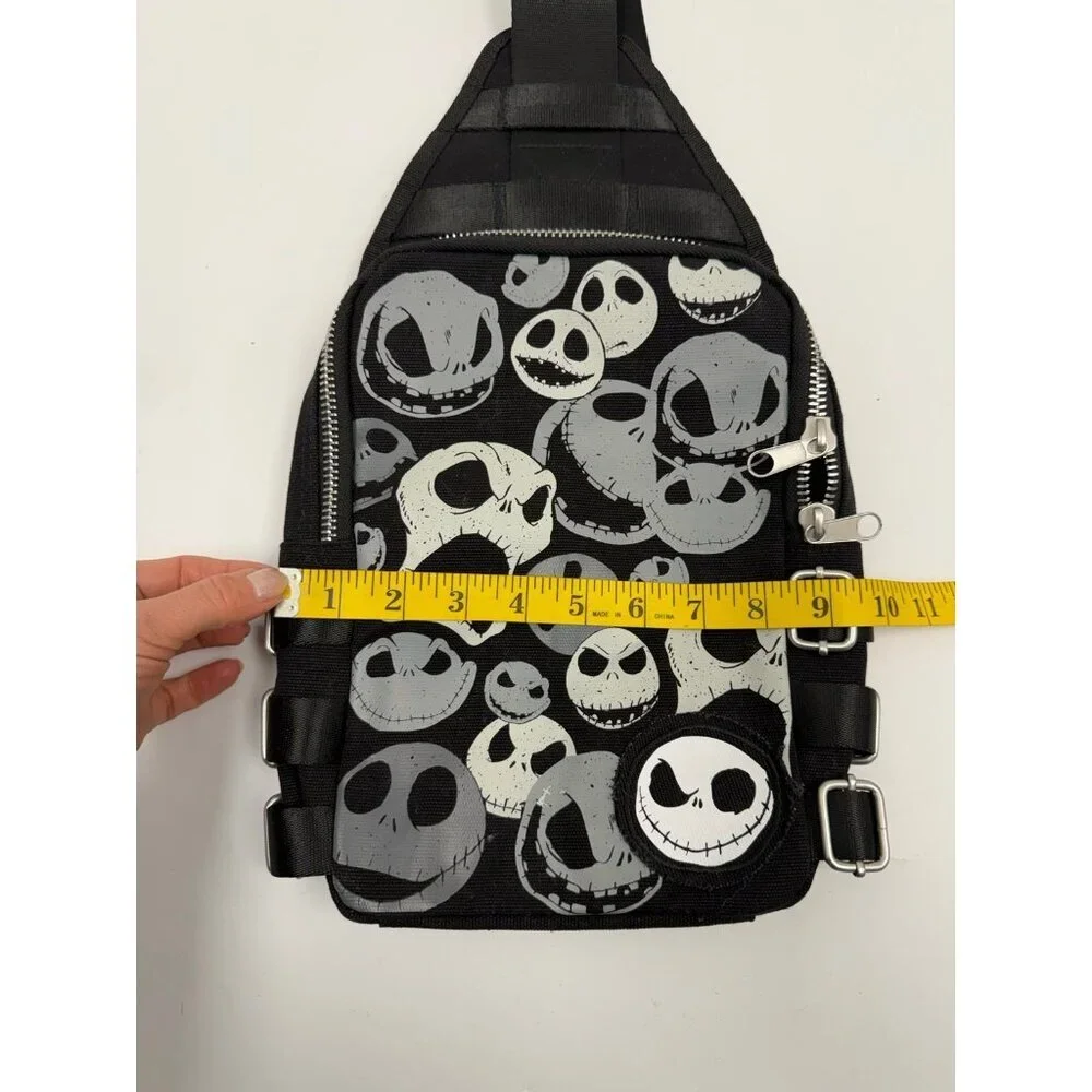 Disney Parks Nightmare Before Christmas Jack Black Canvas Sling Bag Backpack
